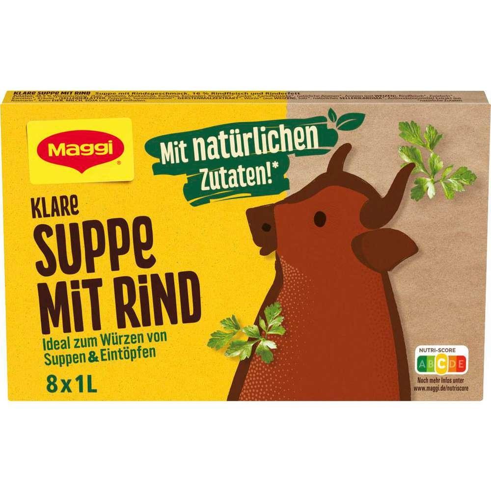 Clear soup with beef, 100% natural ingredients