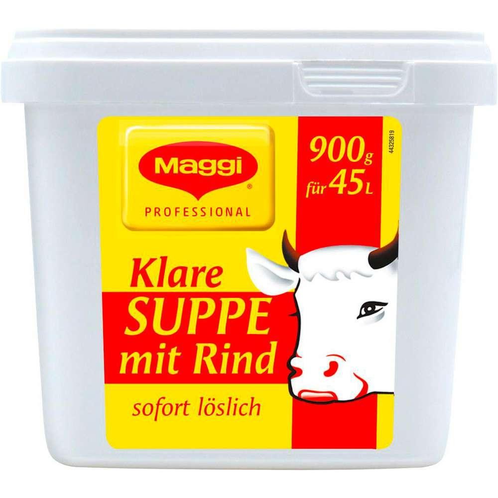 Clear soup with beef