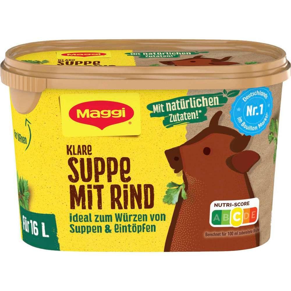 Clear soup with beef