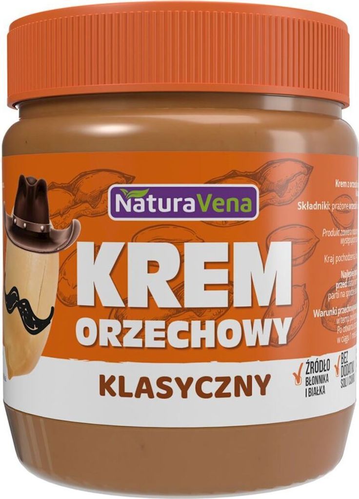 KLASSISCHE ERDNUSSCREME 100 % OHNE ZUSATZ VON SALZ UND ZUCKER 340 g - NATURAVENA