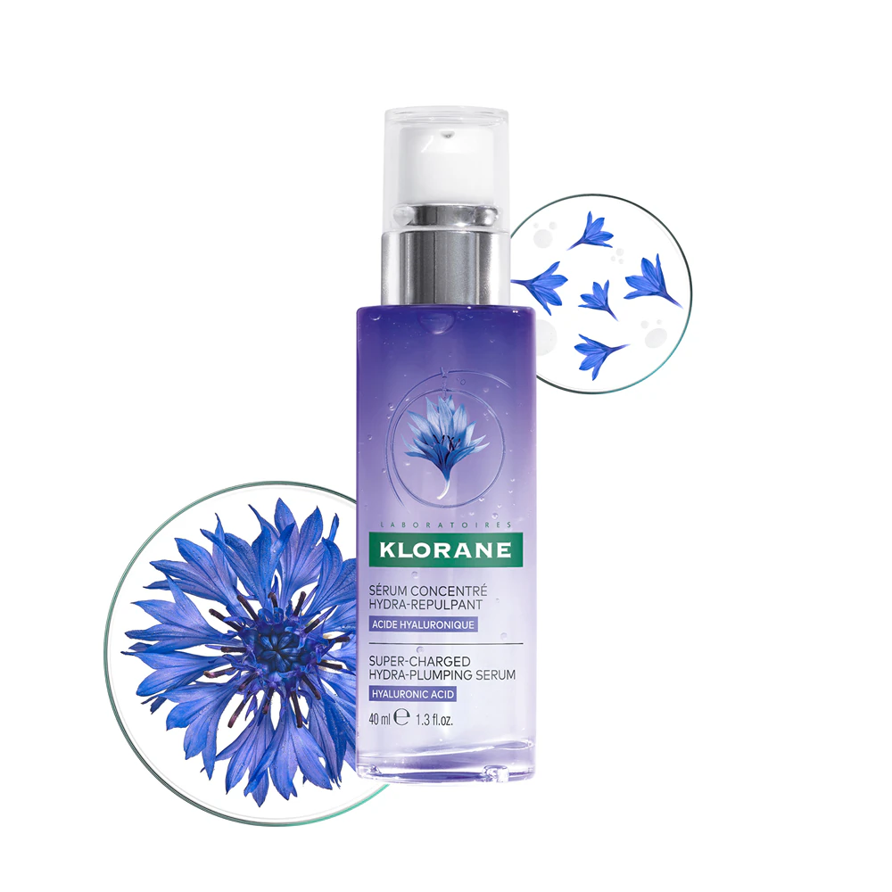 Klorane Cornflower Super-Charged Hydra-Plumping Serum Active serum for skin brightening and smoothing