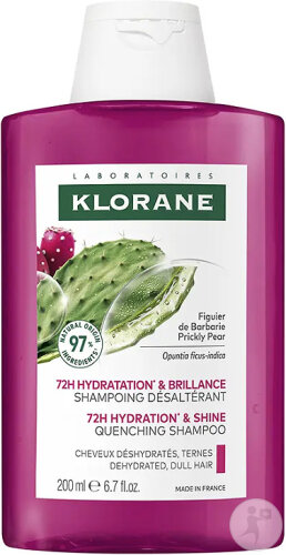 Klorane Moisturizing Shampoo 72h Moisture Care And Shine Prickly Pear 200ml