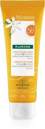 Klorane Monoï & Tamanu light protective face cream SPF 50+