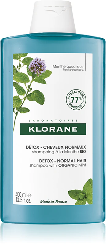 Klorane Organic Mint Purifying Detox Shampoo for Normal Hair