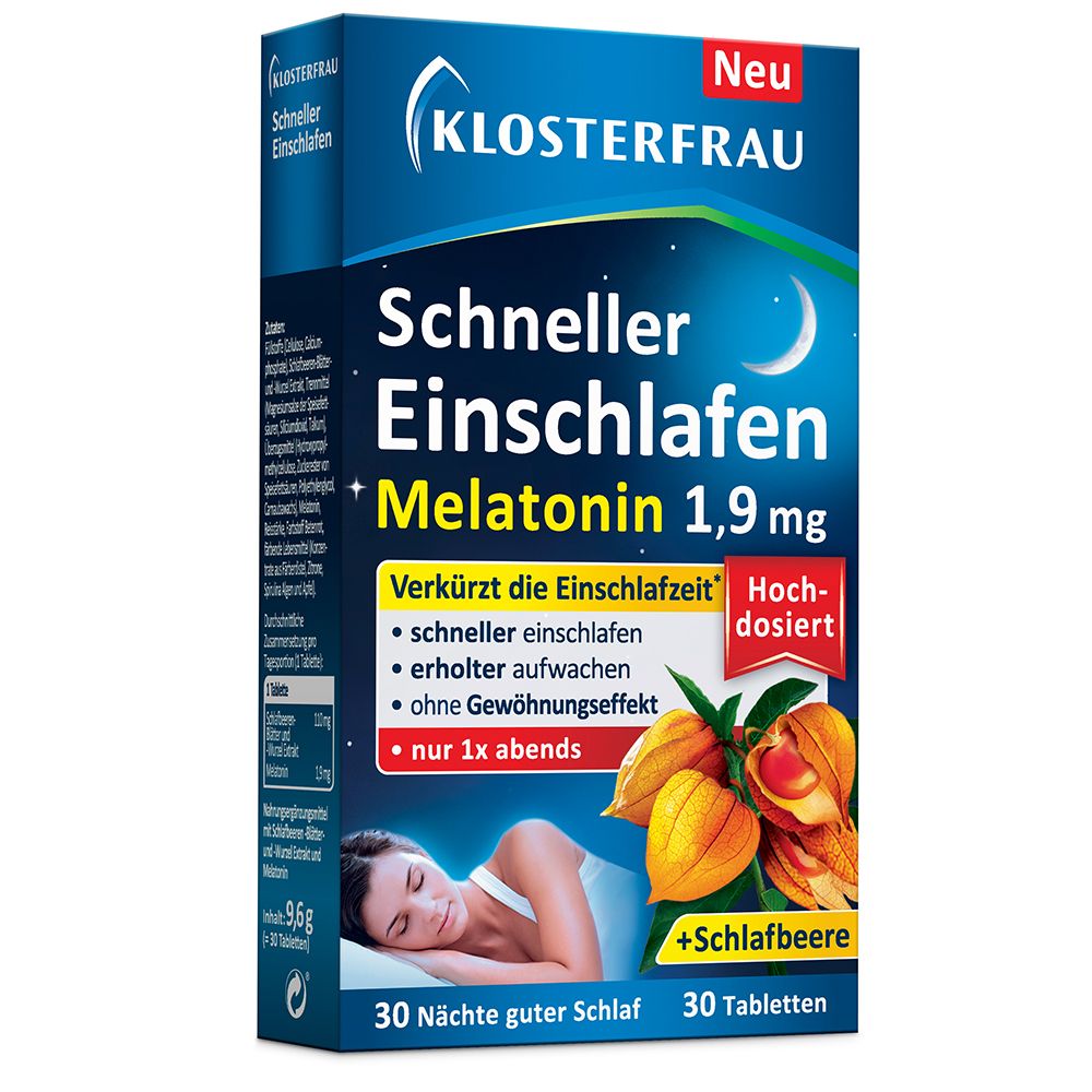 Monastery woman fall asleep faster melatonin 1.9 mg