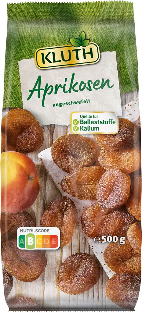 Kluth Aprikosen ungeschwefelt entsteint fruchtiger Snack 500g