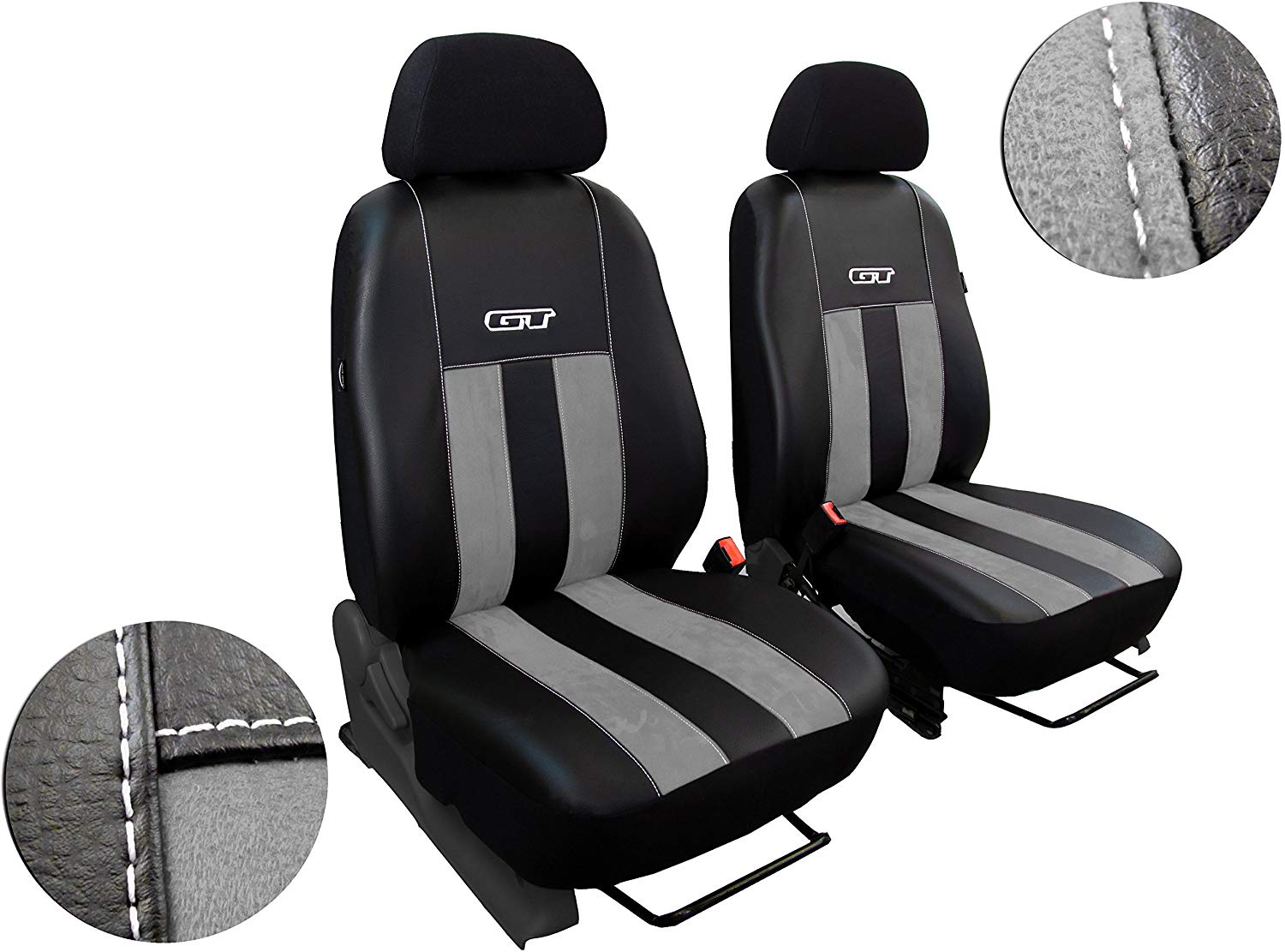 Front suitable for Lodgy ALCANTRA GT with Faux Leather. Seat. Includes Grey