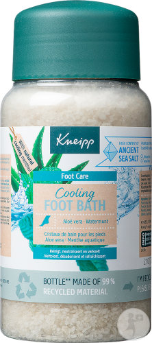 Kneipp cooling foot bath bath crystals for the feet aloe vera and water mint bottle 600g