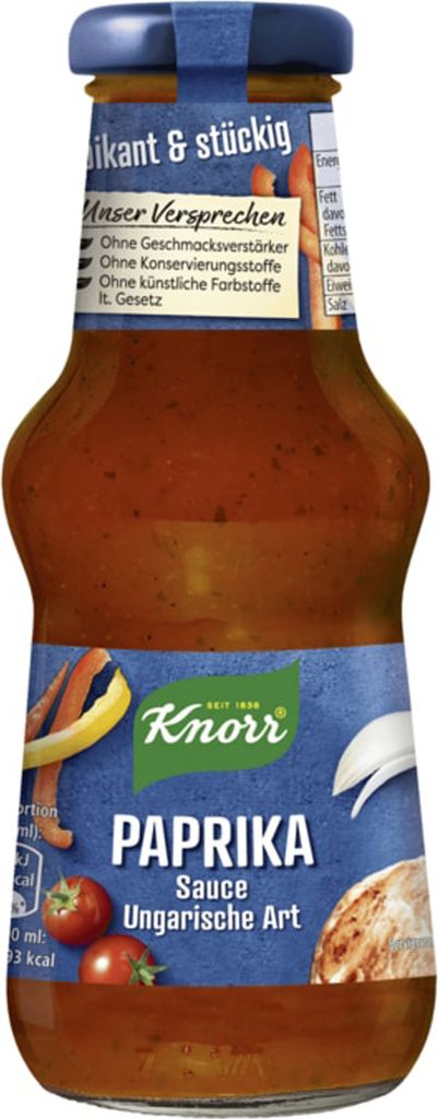 Knorr Hungarian-style pepper sauce, spicy and fruity, 250ml