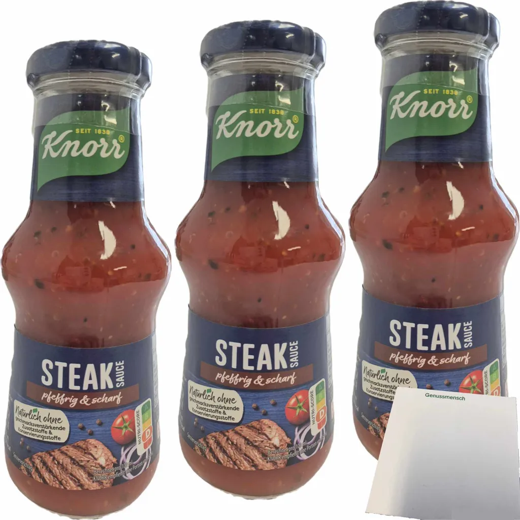 Knorr Steak Sauce pack of 3 (3x250ml glass) + usy block