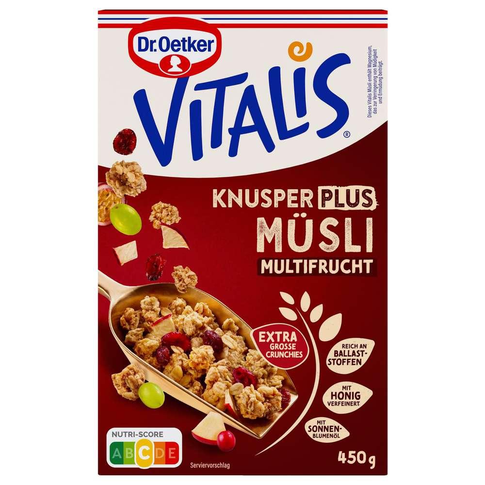 Vitalis Crunchy Muesli, Plus Muesli, Multifruit