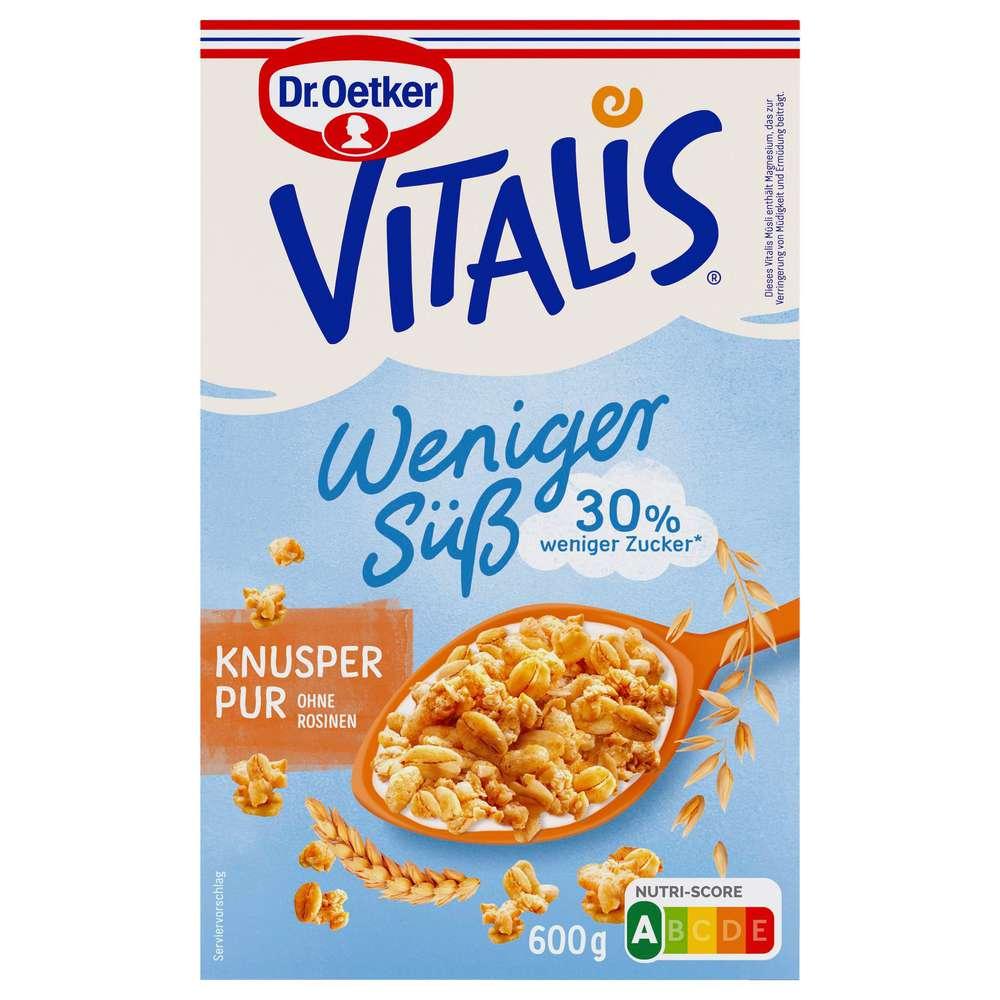 Crunchy muesli Vitalis, less sweet, without raisins