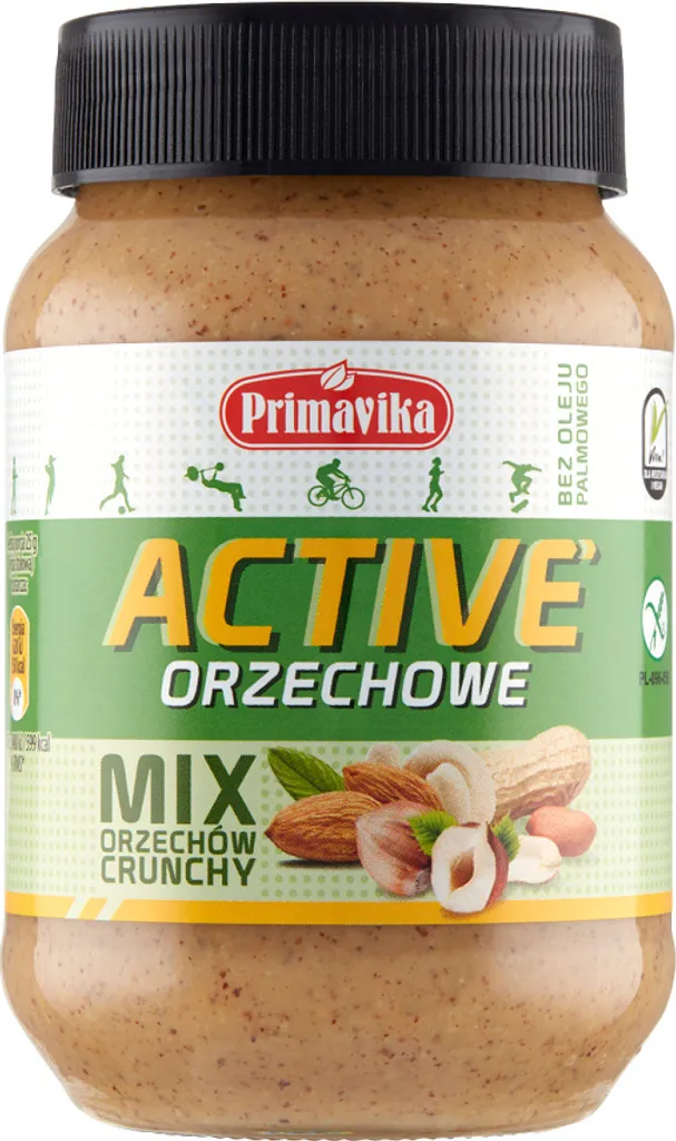 KNUSPRIGE AKTIVE NUSSCREME, GLUTENFREI, 470 g - PRIMAVIKA