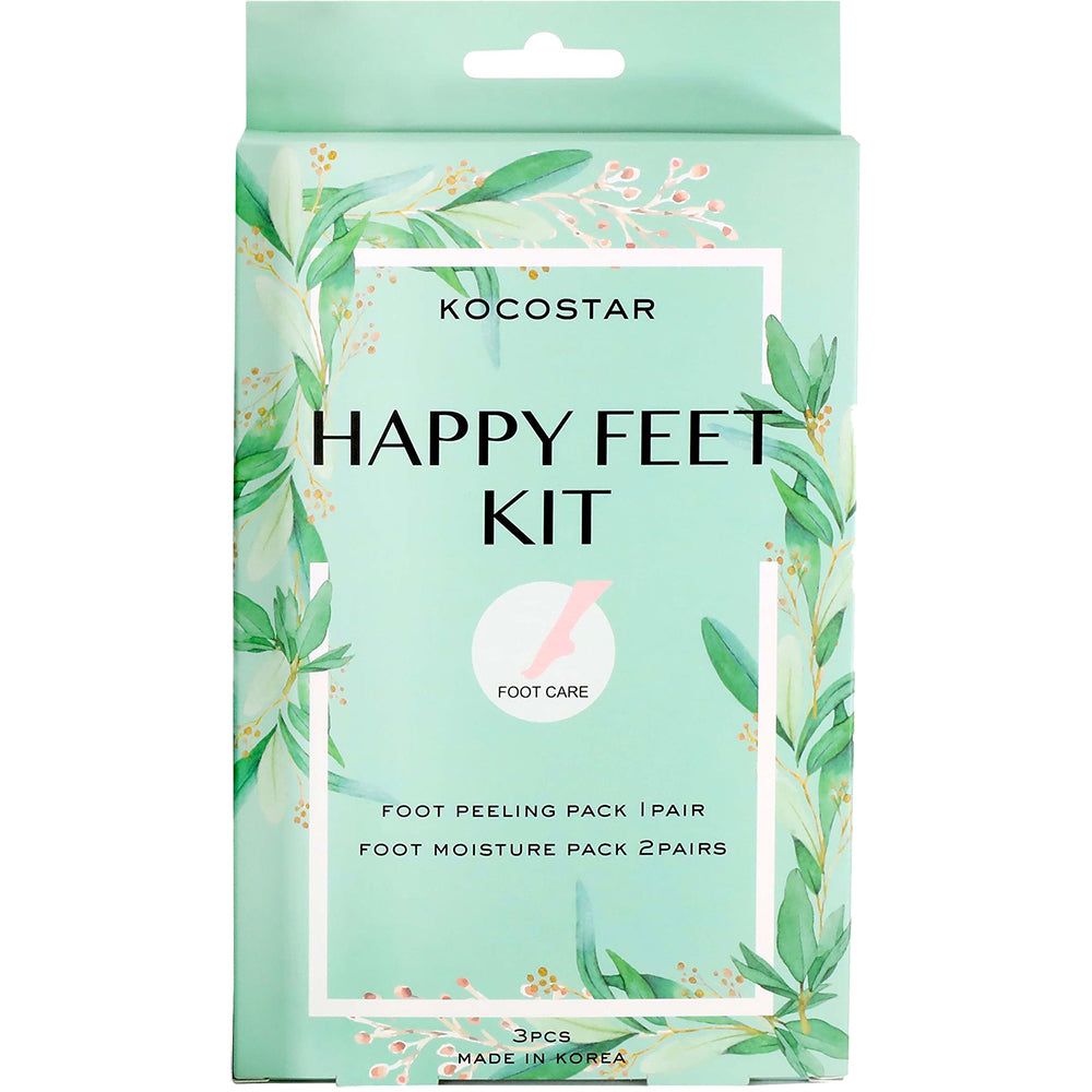 KOCOSTAR Happy Feet Kit Set 1 x Foot peeling pack, 2 x Foot Moisture Pack