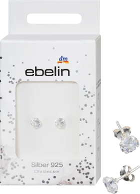 ebelin stud earrings rhinestone 925 silver, 2 pcs
