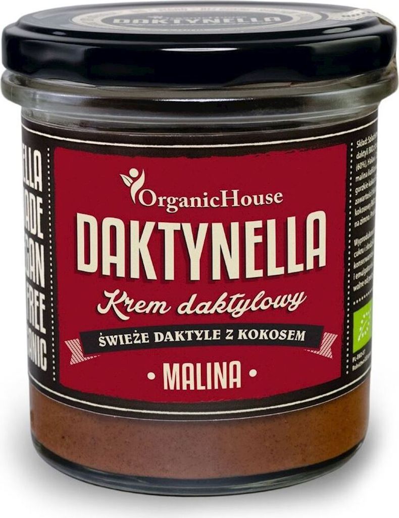Kokos- und Dattel-Himbeercreme, glutenfrei,280 g -Haus (Dactynella)