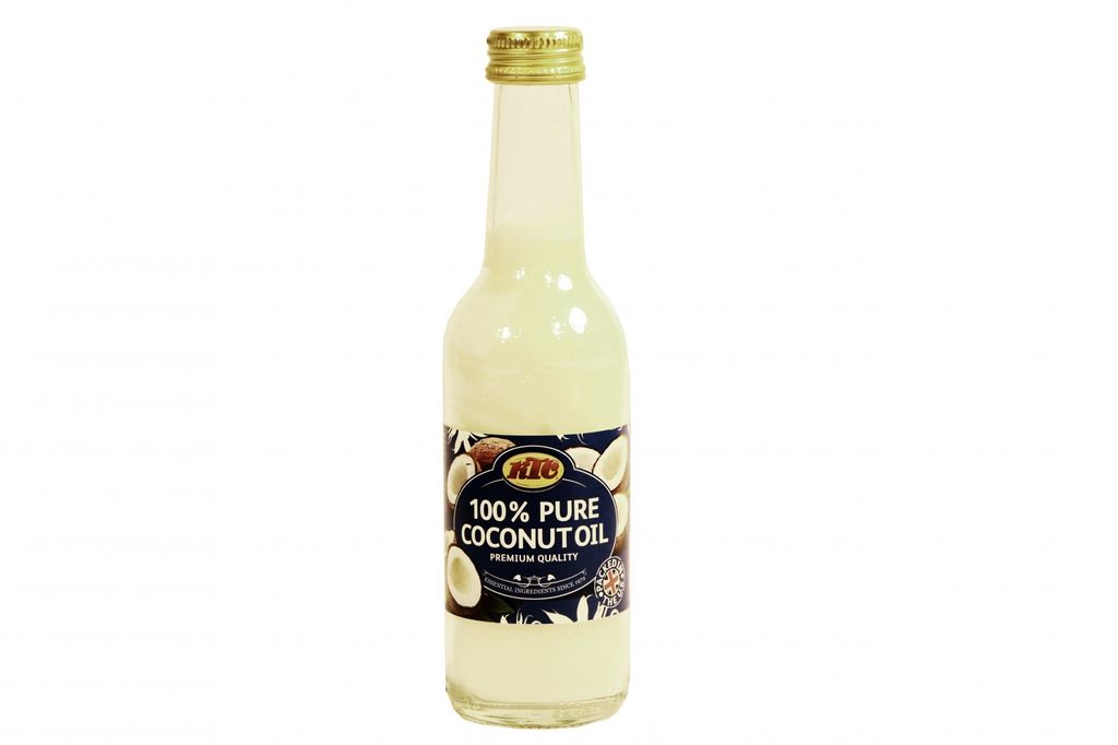 Kokosnuss Öl - KTC - Coconut Oil [250ml - 500ml] Einheit: 250 ml Hersteller: Asia Express food Zutaten: 100% Pures Kokosnussöl Nährwerte:: energie-kj-899energie-kcal-99