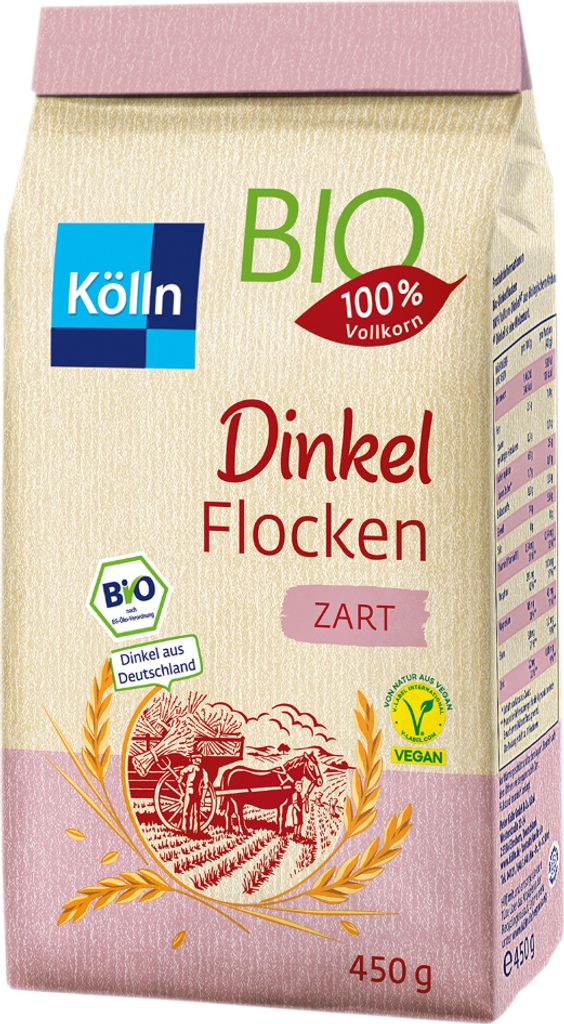 KöllnDinkelflocken zart 10x450g Sparpaket
