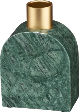Decorate & Furnish Stick candle holder made of marble, green, large (7x4x10 cm), 1 piece