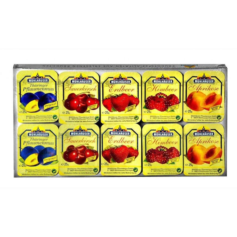 Jam extra portion packs, various varieties