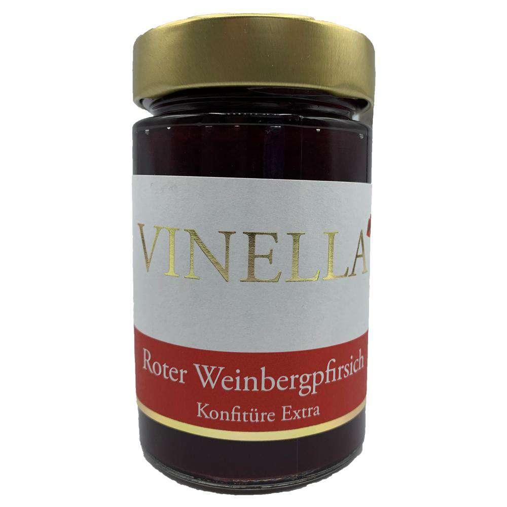 Extra jam, red vineyard peach