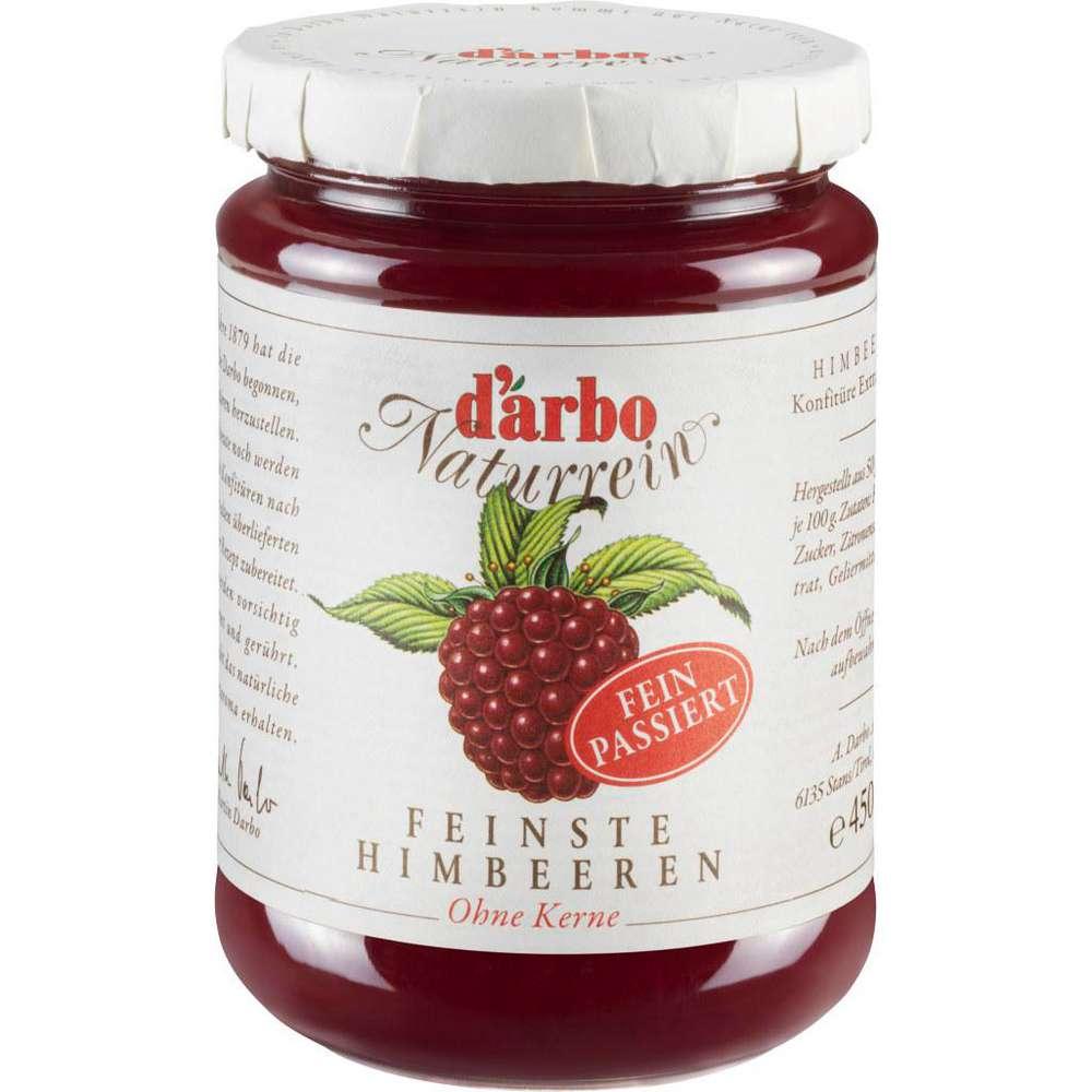 Natural jam, finely strained raspberries