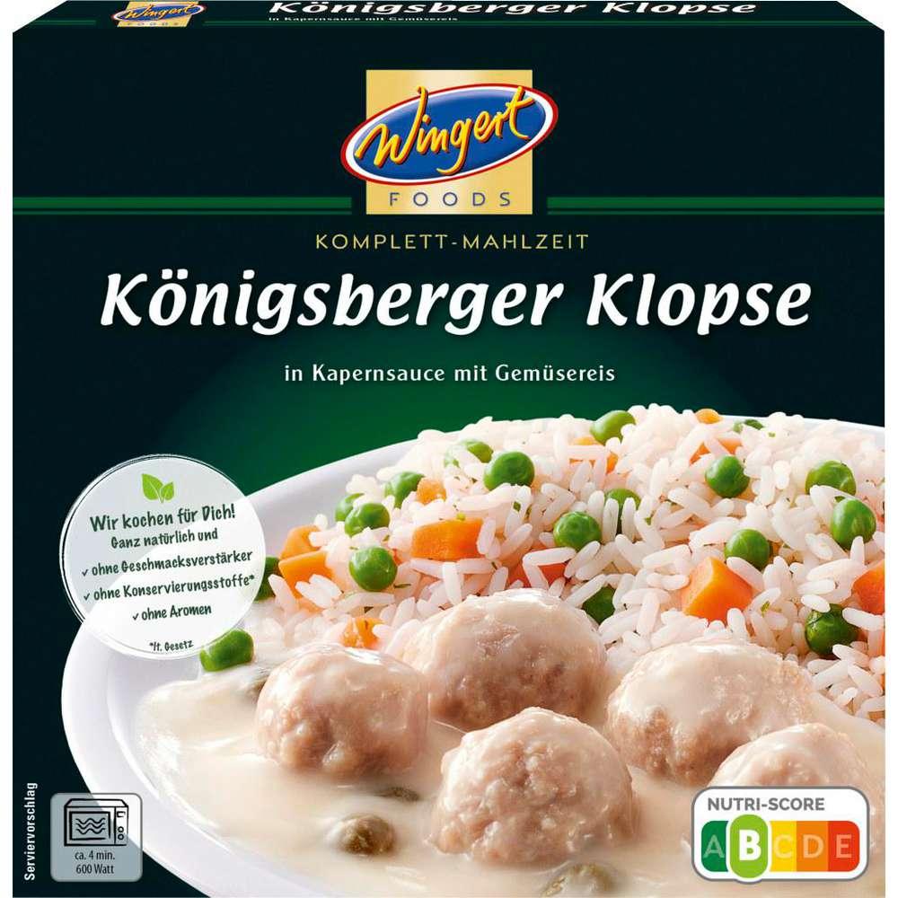 Königsberger Klopse in caper sauce with vegetable rice