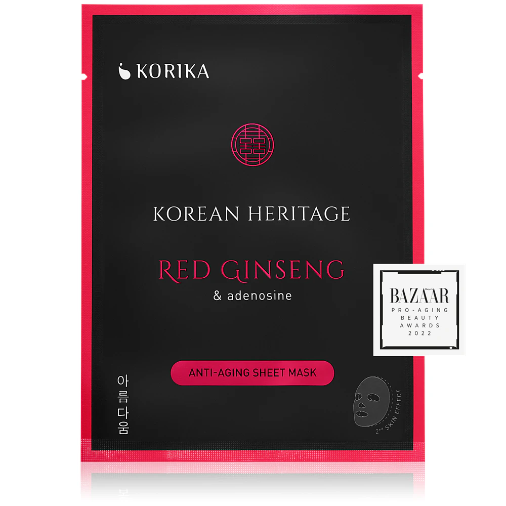 KORIKA Korean Heritage Red Ginseng & Adenosine Anti-aging Sheet Mask anti-wrinkle sheet mask