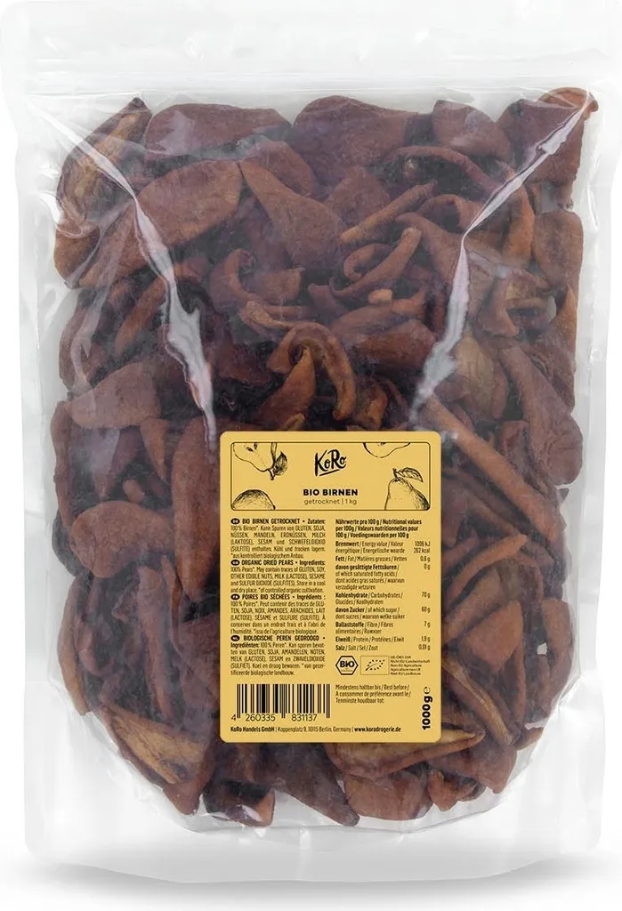 KoRo BIR_001, 340 kcal, 1423 kJ, 2.3 g, 42 g, 11 g, 82 g