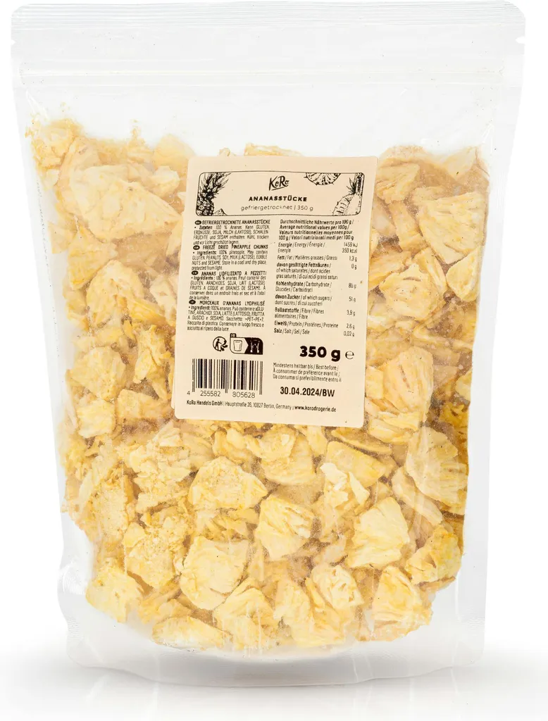 KoRo | Freeze-dried pineapple pieces 350 g