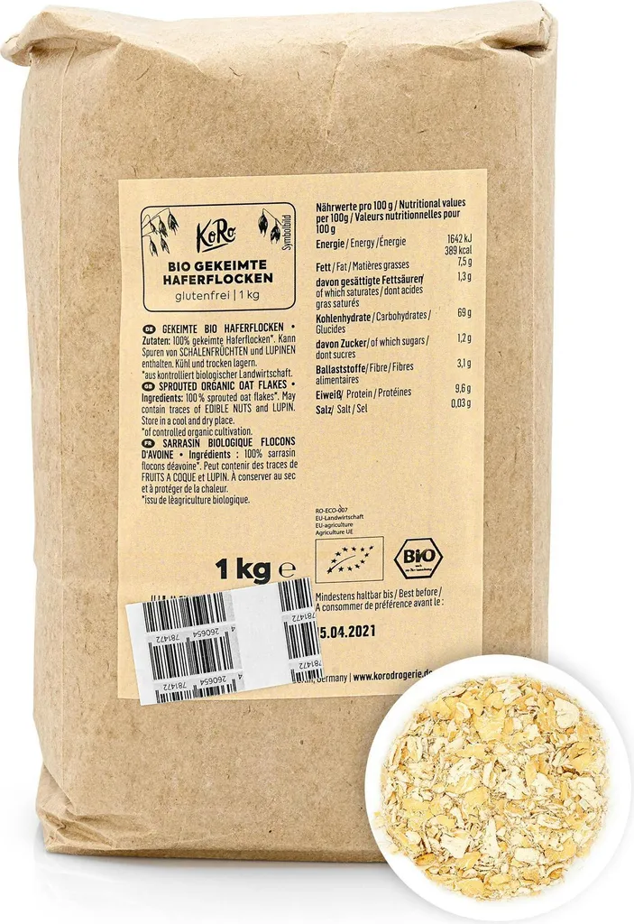 KoRo | GekeimteFeinblatt Haferflocken 1 kg