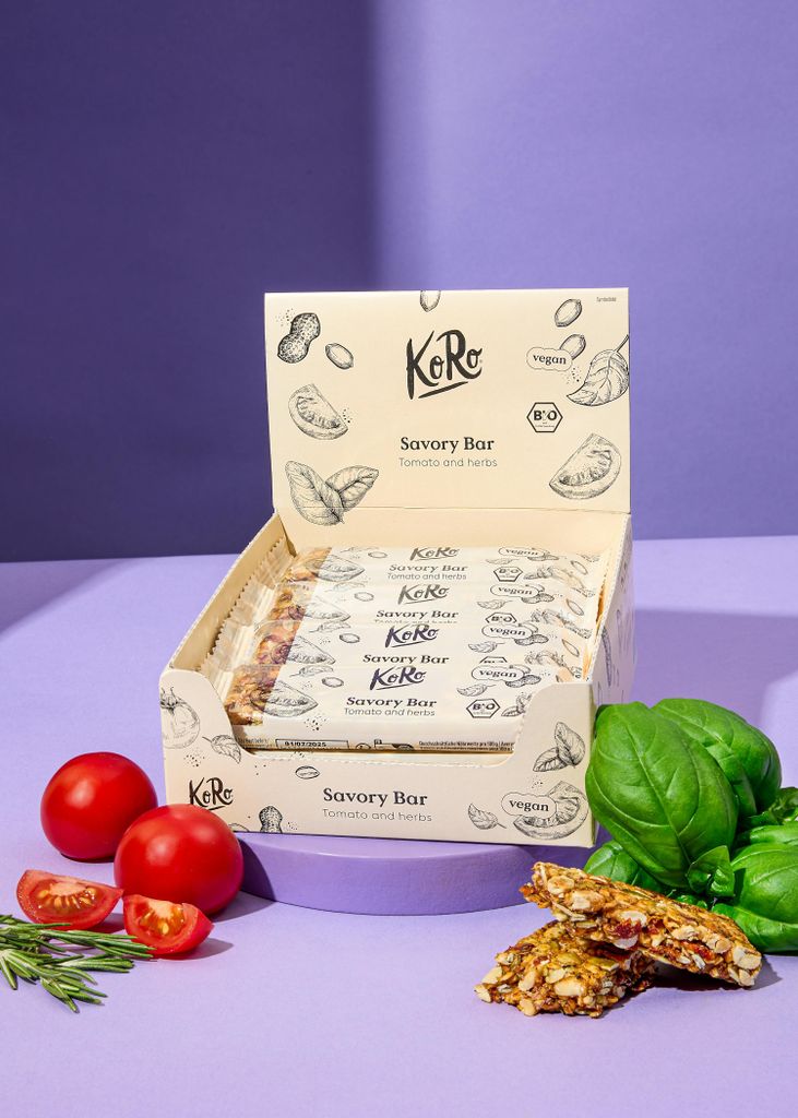 KoRo | HerzhafterErdnussriegel mit Tomate und Kräutern 12 x 40 g