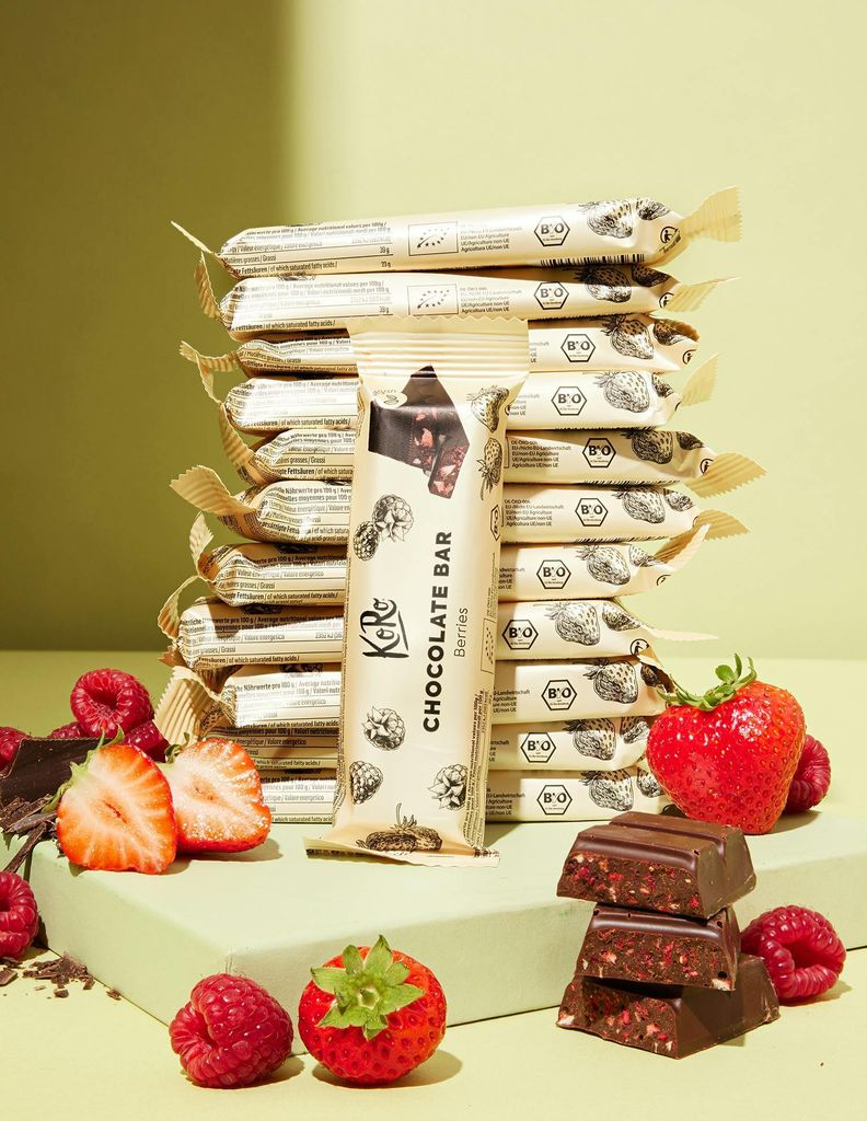 KoRo | VeganerSchokoriegel mit Beeren 12 x 50 g
