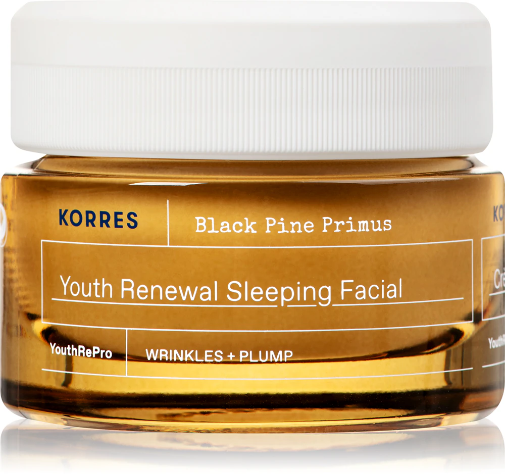 Korres Black Pine Primus night face cream against the signs of aging