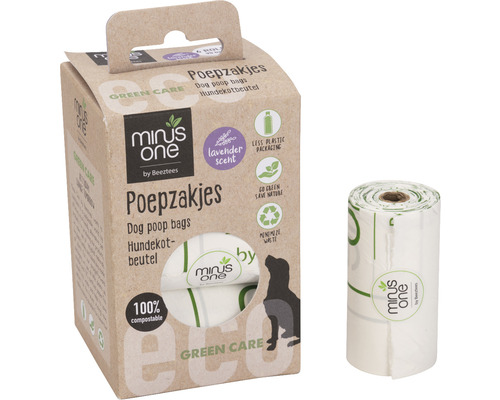 Poop bags beeztees Minus one 6 x 15 pieces. Lavender scent