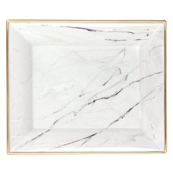 KPM storage tray Vide Poche Marbre Blanc