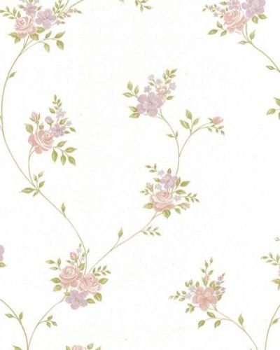 Gallery G23243 Floral Theme Wallpaper – White