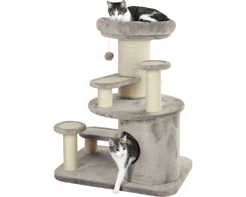 KERBL Oldie scratching post with extra strong base plate 77 x 57.5 x 93 cm beige