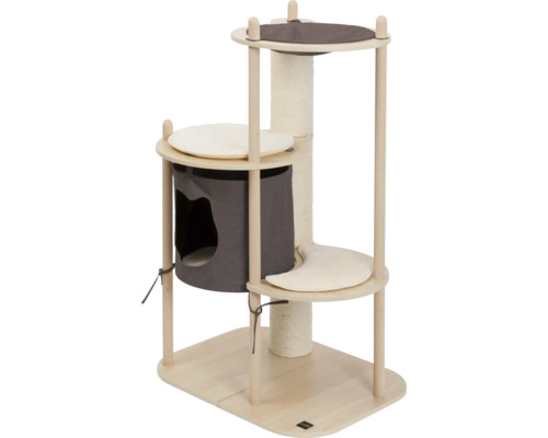 Vesper Vesper Treehouse scratching post, medium play tree with 4 levels and extra-thick scratching post approx. 124 x 72 x 57 cm