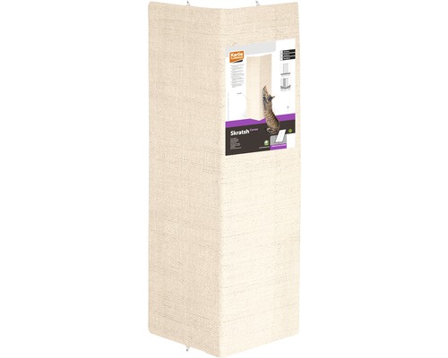 KARLIE sisal corner scratching board 28 x 80 cm, beige
