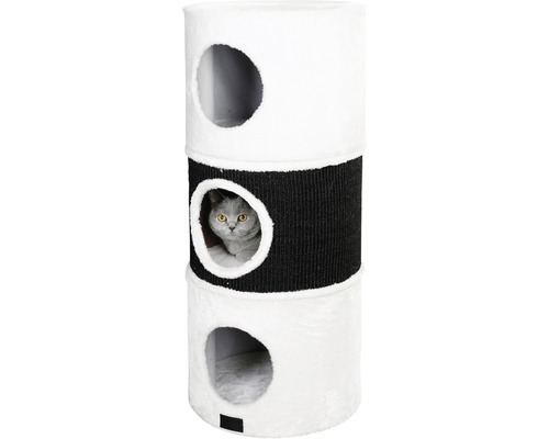 KERBL Niki scratching barrel ø 37.5x90 cm white-anthracite