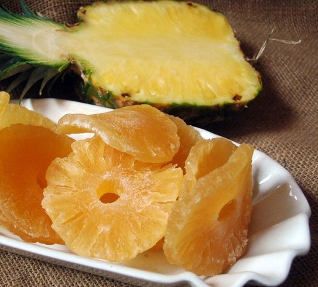Krauterino24 - Candied pineapple rings, unsulfured Thailand candied pineapple rings, sugared pineapple rings | Quantity: 50g