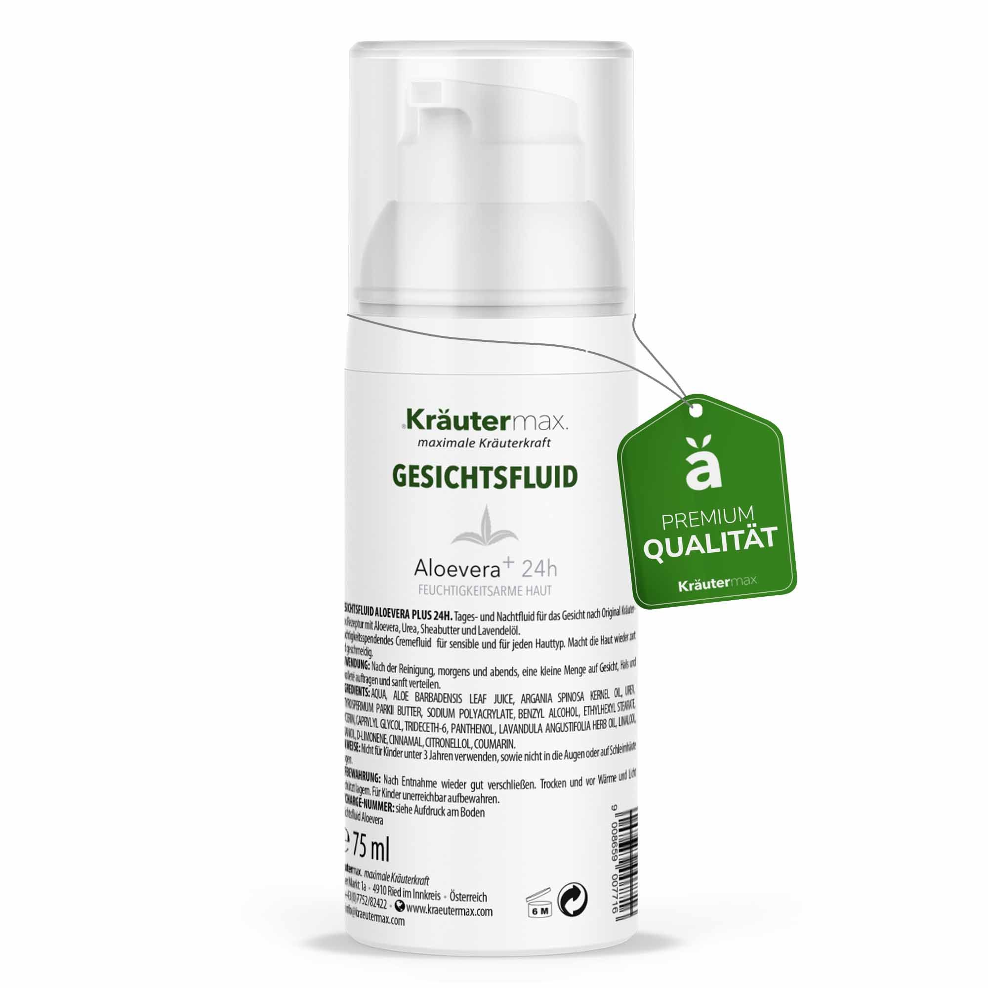 Kräutermax facial fluid aloevera plus 24h