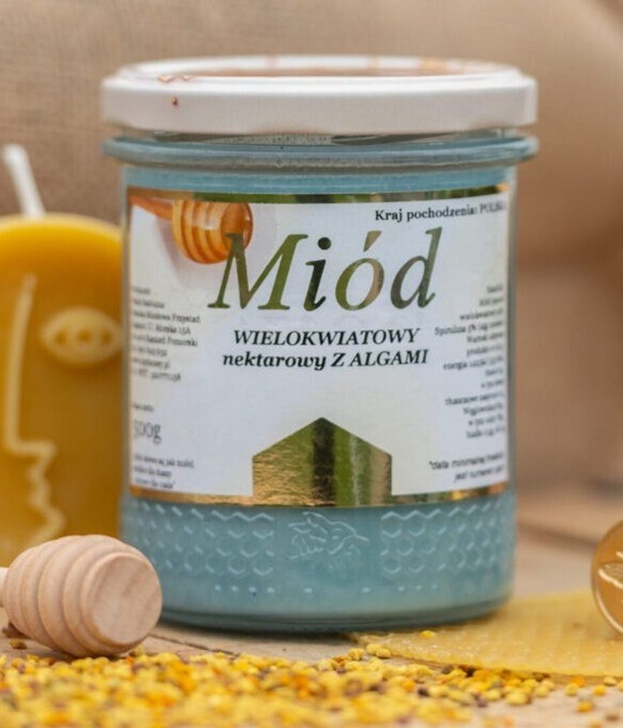 Kremiger Blütenhonig mit gefriergetrockneten blauen Algen – 500g