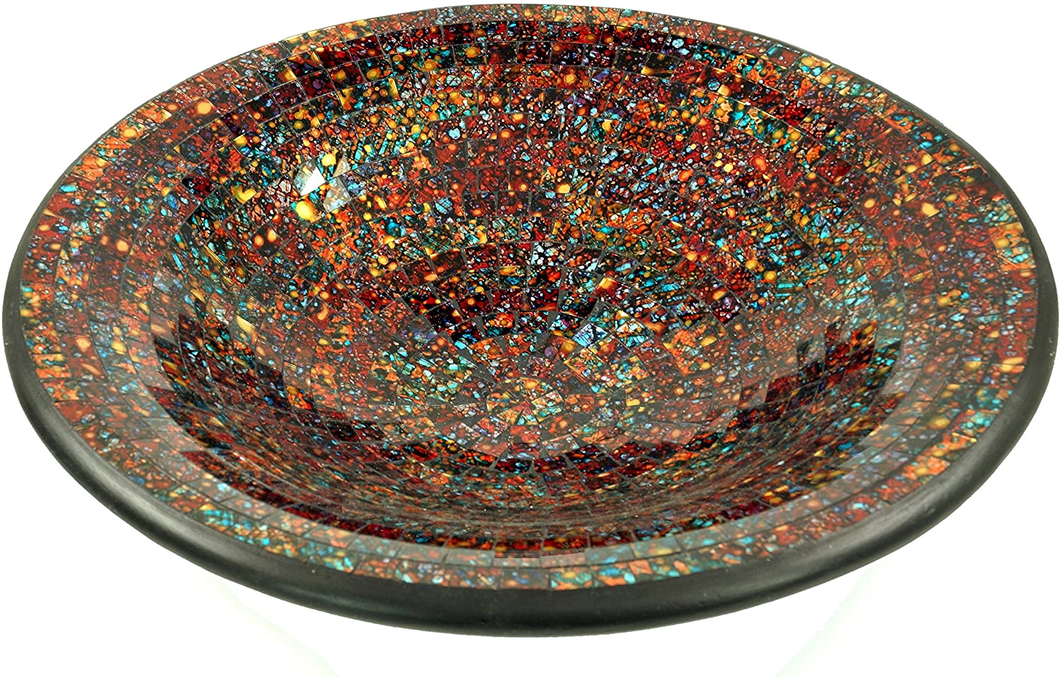 Guru-Shop Round Mosaic Bowl / Coaster-Decorative Bowl-Handmade Ceramic