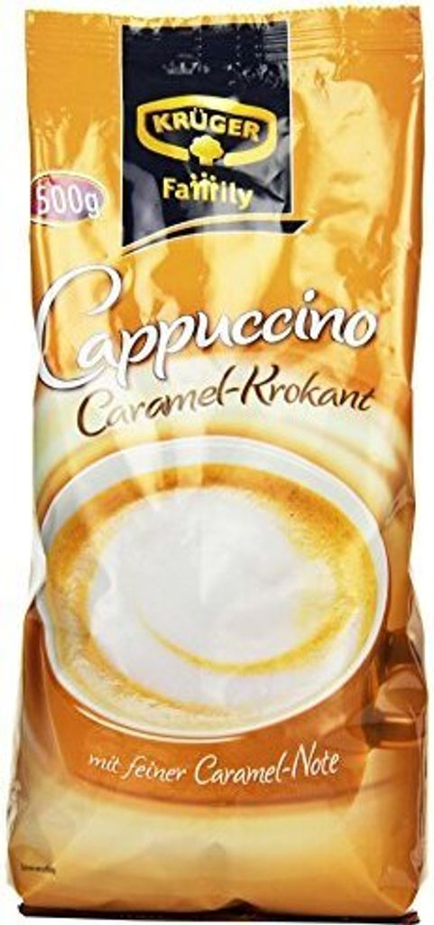 Krüger, Caramel-Krokant Cappuccino, mit feiner Caramel-Note 500g, 5er Pack