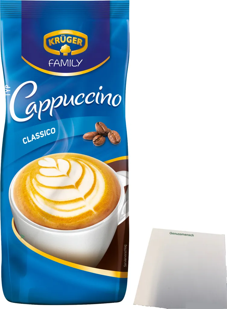 Krüger Family Cappuccino Classico (500g Beutel) + usy Block
