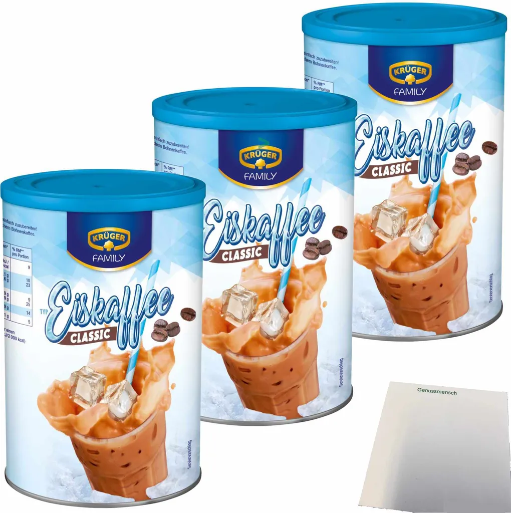 Krüger Family Iced Coffee Classic 3-pack (3x275g can) + usy block