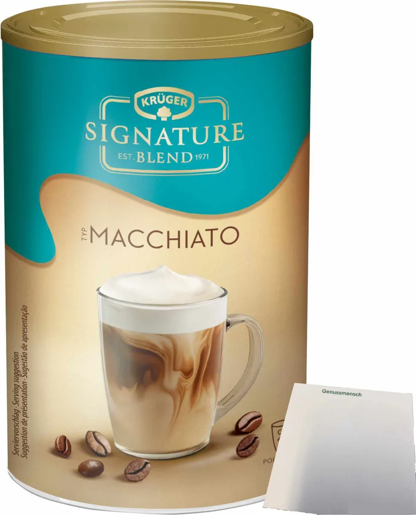Krüger Signature Blend Macchiato (200g can) + usy block