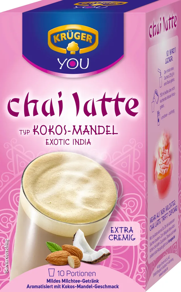 Krüger You Chai Latte Coconut-Almond Exotic India extra creamy | 10 servings